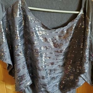 Gray sparkle top